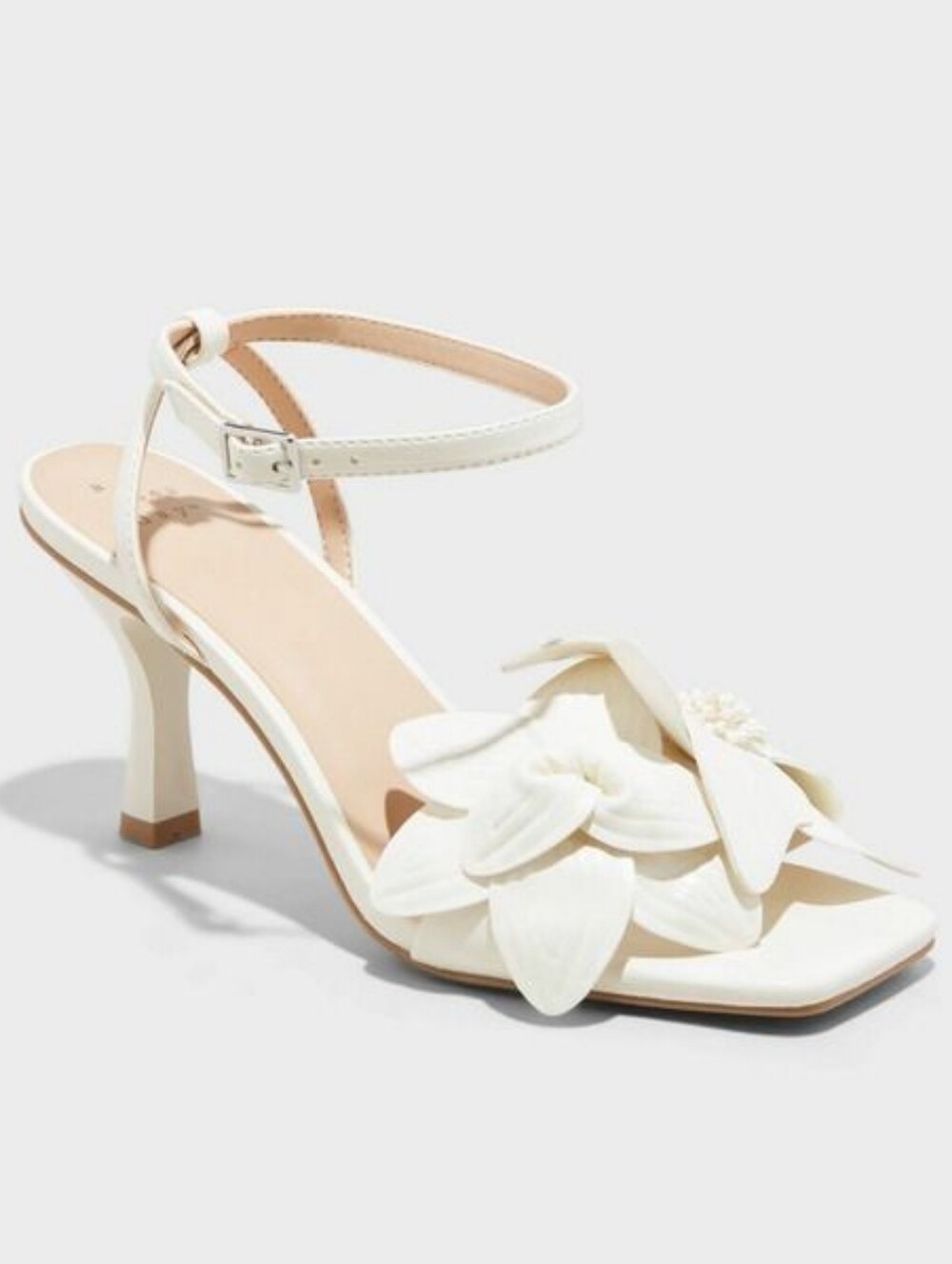 Target Ivory Flower Bridal A New Day Ankle-Strap Antonette Heels Sandals 11